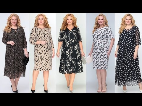 Видео: Красивые женские платья больших размеров👗👗👗Летние платья для полных женщин