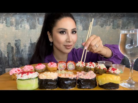 Видео: MUKBANG🍱•Гунканы•суши•роллы•Ужасное воспоминание из детства 🙀