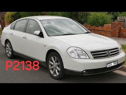 Видео: Nissan Teana J31 2006год 2.3 . Код ошибки Р2138. Пропадает реакция на педаль газа