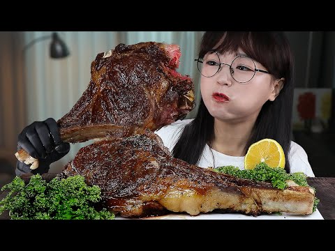 Видео: АСМР ЕДА ГИГАНТСКИЙ СТЕЙК ТОМАГАВК🍖 | MUKBANG