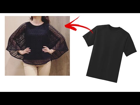Видео: [Очень просто] Раскрой и пошив круглой блузки | Блузка с рукавами-бабочками