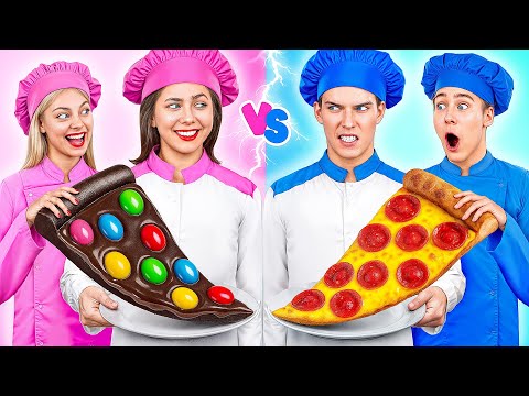 Видео: Кулинарное шоу Челлендж: Мальчики VS Девочки | Сумасшедшие Кулинарные Идеи от Multi DO Smile