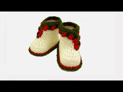 Видео: Пинетки крючком ягодки Василиса