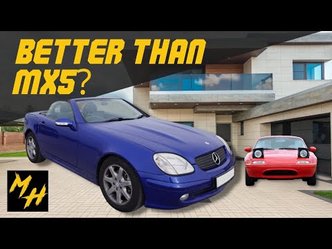 Видео: Mercedes SLK или MX5: какой родстер выгоднее? Почему стоит купить его вместо Mazda Miata.
