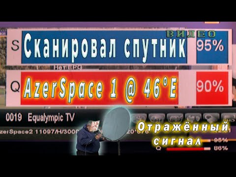 Видео: Сканировал спутник Azerspace 46e ku Отражённый сигнал