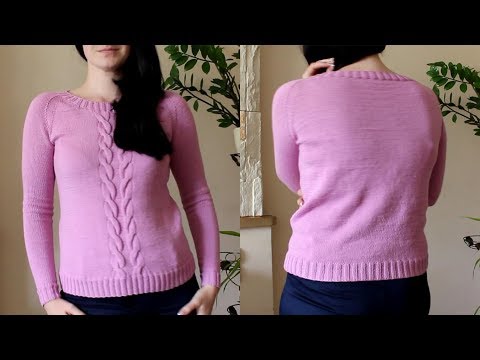 Видео: Летний джемпер реглан снизу вверх спицами экспресс МК