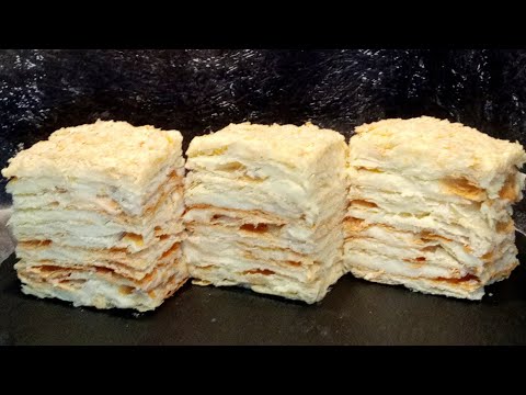 Видео: Ваш самый вкусный ХРУСТЯЩИЙ НАПОЛЕОН с Шёлковым ЗАВАРНЫМ КРЕМОМ! Можно хранить в морозилке!