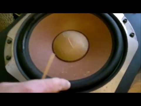 Видео: Обработка подвесов НЧ динамиков акустики Diatone DS - 501, часть первая