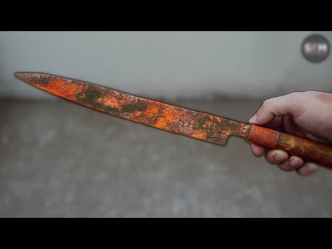 Видео: Реставрация редкого старого японского кухонного ножа