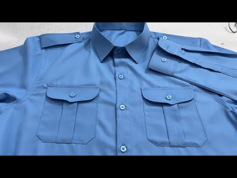 Видео: Как сшить рубашку с двумя карманами || Самые простые советы по шитью рубашки ||