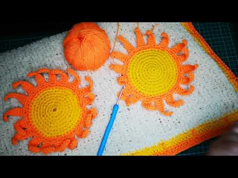 Видео: Вязаный плед с солнышками. #Клондайк_идей#вяжемсами