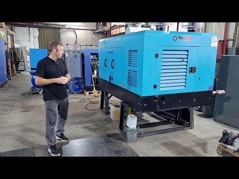 Видео: Модернизированный дизельный компрессор DALI DLCY-15/15B-C для буровой. Обзор и запуск