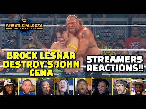 Видео: Подборка реакций стримеров Брока Леснара на шоу Джона Сины Destroy | WWE WrestlePalooza 2025