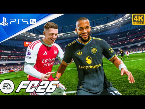 Видео: FC 26 — «Арсенал» против «Манчестер Юнайтед» | Премьер-лига 26/26 | PS5 Pro 4K 60 кадров в секунду