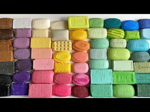 Видео: ASMR cutting 60 soap cubes / 60 мыльных кубиков