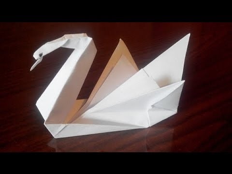 Видео: Лебедь оригами, origami swan