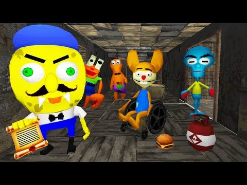 Видео: СПАНЧ БОБ ХОРРОР Соседи Гренни - SpongeBob Neighbor Escape