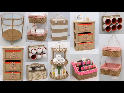 Видео: 10 идей повторного использования отходов для органайзера для хранения, идеи поделок из джута