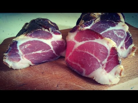 Видео: Вяленое Мясо в Домашних Условиях. Сыровяленый Балык из Свиной Шеи