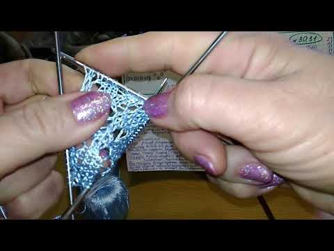 Видео: Вяжем АЖУРНУЮ СКАТЕРТЬ спицами по схеме для салфетки. Часть 2.
