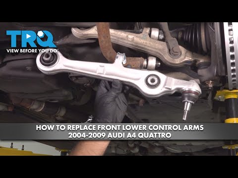 Видео: Как заменить передние нижние рычаги подвески Audi A4 Quattro 2004-2009