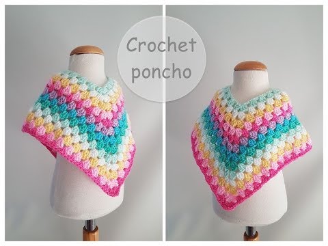 Видео: Мастер-класс по вязанию крючком пончо / бабушкин квадрат