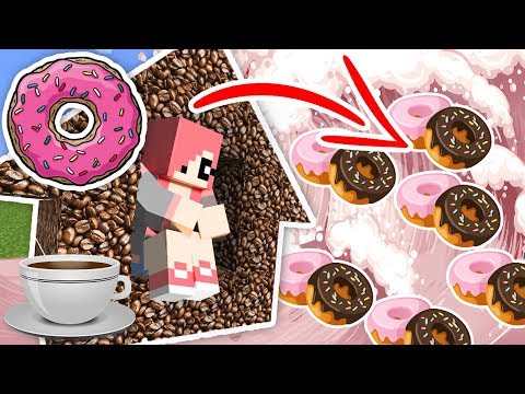 Видео: ЦУНАМИ ИЗ ПОНЧИКОВ ПРОТИВ ДОМА ИЗ КОФЕ В МАЙНКРАФТ