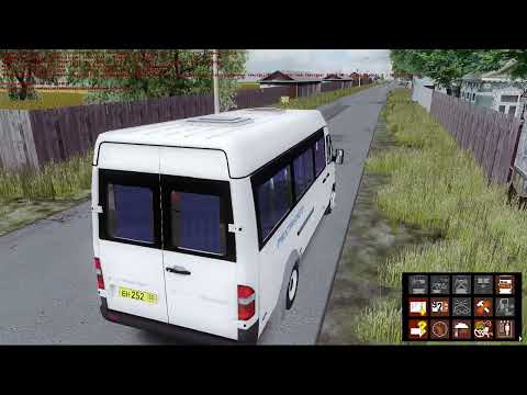 Видео: OMSI 2. Mercedes-Benz Sprinter 412D. Большая деревня. Маршрут 114