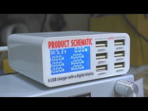 Видео: Посылочка из Китая. Зарядное на 6 USB-портов (6А версия)