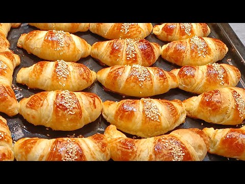 Видео: ЛЁГКИЙ СПОСОБ ПРИГОТОВЛЕНИЯ СЛОЁНЫХ,ВКУСНЫХ КРУАССАНОВ, СНАРУЖИ ХРУСТЯЩИЕ,ВНУТРИ ВКУСНЫЕ И СЛОИСТЫЕ