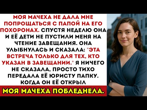 Видео: Мачеха Не Позвала Меня На Озвучивание Завещания Отца — Тогда Я Показала Её Адвокату Настоящее