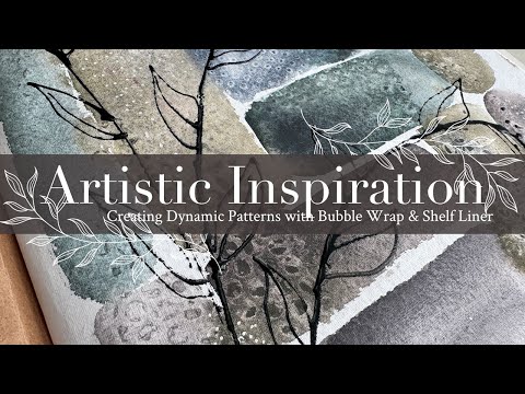 Видео: Художественное вдохновение: создание динамичных узоров с помощью пузырчатой ​​пленки и подкладки ...
