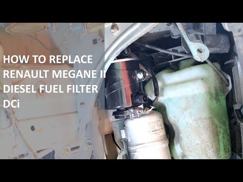 Видео: Как заменить топливный фильтр Renault Megane II dci