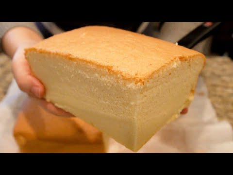 Видео: Гигантский тайваньский рецепт Castella - рецепт японского хлопкового бисквита