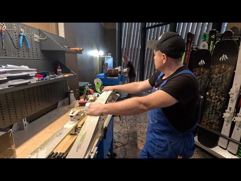 Видео: Ski service Манжерок. Что делать с лыжами и сноубордами? Как обслуживают лыжи в Манжероке?