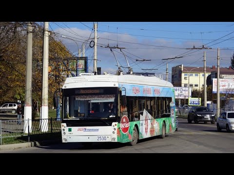 Видео: Симферопольский Троллейбус на Тролза 5265.02 Мегаполис до ул.Арбатская 24 сентября 2022г.