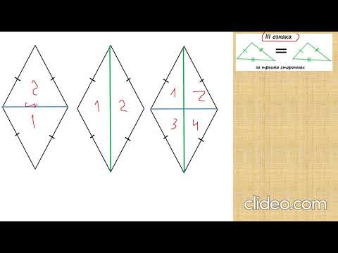 Видео: Ромб. Властивості ромба (теорія)