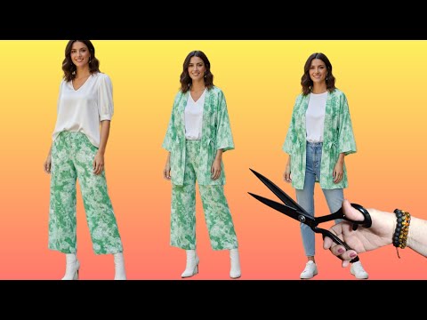 Видео: 💥Очень простой комплект брюк-кимоно / Подходит для всех размеров до 44 M/L/XL