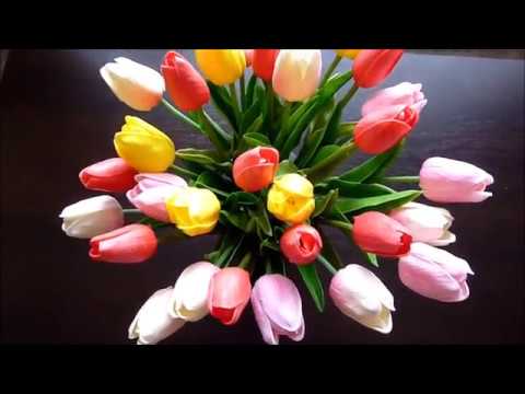Видео: Искусственные цветы с Алиэкспресс/Тюльпаны для декора