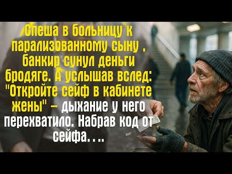 Видео: Спеша в больницу к парализованному сыну , банкир сунул деньги бродяге. А услышав вслед- ''Откройте..