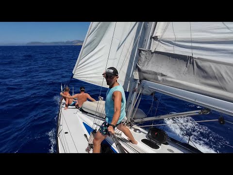 Видео: Первый шок. Ушкумутал клиентов. Яхтинг лучше отеля 4. Не все любят крен. Паруса , Лодка, Турция.