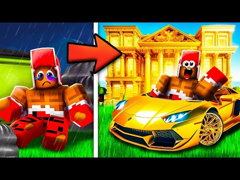 Видео: От БЕДНОГО Бомжа До БОГАТОГО Миллионера в Роблокс! Roblox