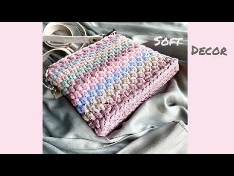 Видео: 👍 Быстрый вариант сумки из остатков пряжи | Сумка крючком | Soft Decor