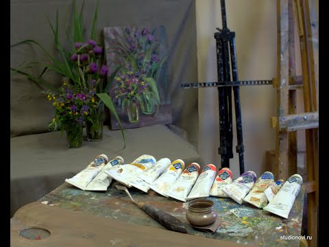 Видео: КАК РАЗЛОЖИТЬ МАСЛЯНЫЕ КРАСКИ НА ПАЛИТРЕ