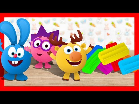 Видео: Разноцветный ПЛАСТИЛИН - Учим Цвета. Лепим пластилиновые Смешарики