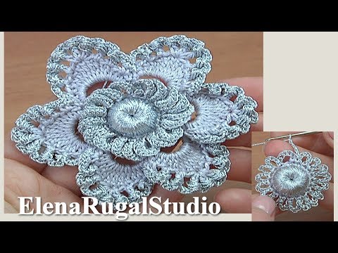 Видео: Подробный урок вязания крючком нежного цветка Урок 147