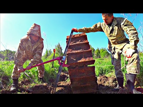 Видео: ШОК! ГУСЕНИЦА ОТ БУЛЬДОЗЕРА Т-100 | ЖИВУ В УАЗ БУХАНКЕ | Металлокоп