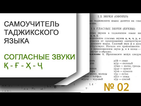 Видео: Самоучитель таджикского языка - Согласные звуки қ, ғ, ҳ, ҷ. Омузиши забони точики. Словарь русского