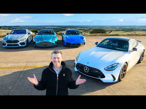 Видео: Porsche 911 vs AMG GT vs Aston Vantage vs BMW M8: разгон от 0-100 км/ч на 400м и ПОЛНОЦЕННЫЙ ОБЗОР!