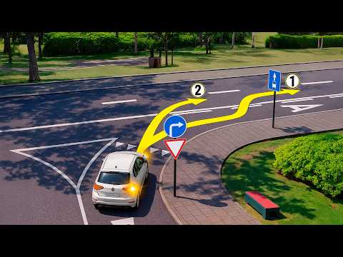 Видео: По какой траектории разрешено повернуть направо?